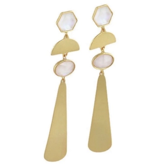 KATE SPADE • Sunshine Stones Semiprecious Stone Geometrical Drop Earrings - Picture 1 of 4